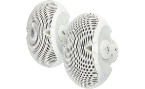 EVID 6.2W 2-WAY SURFACE MOUNT SPEAKER, TWIN 6" WOOFER, 1" HORN, 100 X 90 TWEETER,8OHM WHITE(PRICE EA, BUY PR)
